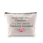 WCGXKO Teaching Assistant Gift Teacher\'s Aide Gift Teaching Assistant Zipper Pouch Cosmetics Bag Appreciation Gift (AMAZING Teaching Assistant)