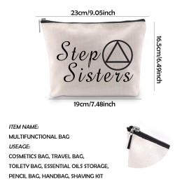 Generic WCGXKO Sobriety Sister Sobriety Best Friend Gift AA Gift NA Gift Zipper Pouch Cosmetics Bag For Step Sisters (Step Sisters)