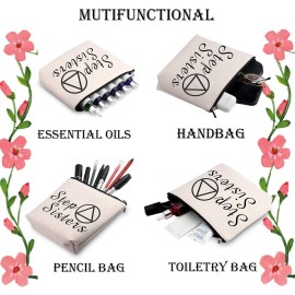 Generic WCGXKO Sobriety Sister Sobriety Best Friend Gift AA Gift NA Gift Zipper Pouch Cosmetics Bag For Step Sisters (Step Sisters)