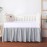 Crib Skirt Dust Ruffle, 100% Egyptian Cotton 400 Thread Count Soft Breathable Crib Bedding Skirt for Baby, Boys and Girls, Fading Resistant (Grey)