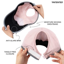 Ponyflo Performance Ponytail Running Hat - Ponytail Hats for Women - High Ponytail Hats for Women - Baseball Cap Women Pink