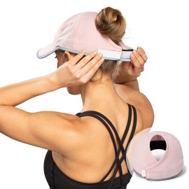 Ponyflo Performance Ponytail Running Hat - Ponytail Hats for Women - High Ponytail Hats for Women - Baseball Cap Women Pink