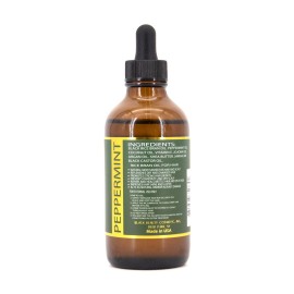 Black Rice Oil Hair Growth Oil 4oz - Peppermint | All Natural Hair Growth Oil for Stronger, Thicker, and Longer Hair.