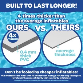 Giant Inflatable Palm Tree Volleyball Net Set w Ball- 12 ft Long Extra Large Size-Durable Thick PVC Material, Easy to Inflate- Outdoor/Backyard Summer Pool Party, Kids Water Toy or Activity Game Float