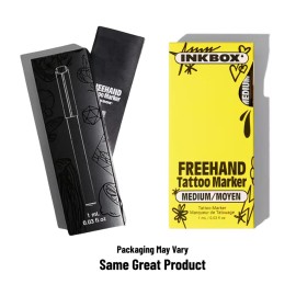inkbox Freehand Tattoo Marker - Medium Tip, Lasts up to 10 days, For All Skin Tones, Water-Resistant, Cruelty-Free & Vegan | Long-Lasting Temporary Tattoo Pen, All Artists Skill Levels -1 Count
