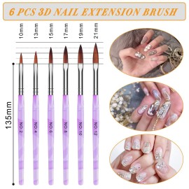 AROIC 28 Pcs Acrylic Nail Brush Set Including 7 Pcs UV Gel Nail Art Brushes, 6 Pcs 3D Nail ExtensionBrush, 5Pcs Double Ended Dotting Nail Pen ForNailArtDIY With White Box, colorful AROIC 28 Pcs Acrylic Nail Brush Set Including 7 Pcs UV Gel Nail Art Brushes, 6 Pcs 3D Nail ExtensionBrush, 5Pcs Double Ended Dotting Nail Pen ForNailArtDIY With White Box, colorful