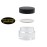 BPFY 24 Pack 1 oz Round Clear Glass Cosmetic Jars with Inner Liners and Black Lids, Travel Glass Jars, Cosmetic Containers for Lip Balms, Powders, Makeup, Cream, Eyeshadow, Slime, Paint