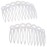 Camila Paris CP3142 French Hair Side Comb Small Handmade White French Twist Hair Combs Decorative, Strong Hold Hair Clips for Women Bun Chignon Up-Do Styling Girls Hair Accessories, Made in France