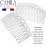 Camila Paris CP3142 French Hair Side Comb Small Handmade White French Twist Hair Combs Decorative, Strong Hold Hair Clips for Women Bun Chignon Up-Do Styling Girls Hair Accessories, Made in France