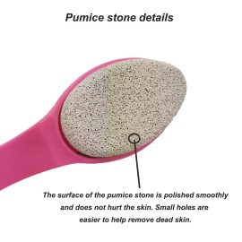 WAFJAMF Foot Stone Brush Bath Shower Brush Foot Srubber with Pumice2 PCS Rose Red