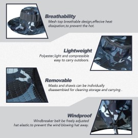 KOOLSOLY Fishing Hat,Sun Cap with UPF 50+ Sun Protection and Neck Flap,for Man and Women