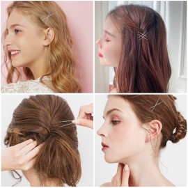 Hoyols Silver Gray Crimped Grip Hair Pins, Secure Hold Wavy Slide Proof Hair Bobby Pins Holder for Girls, Women Decorative 100 Count, 2 inch Hoyols Silver Gray Crimped Grip Hair Pins, Secure Hold Wavy Slide Proof Hair Bobby Pins Holder for Girls, Women Decorative 100 Count, 2 inch