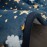 Loartee Coral Velvet Area Rug - 1 Thick Memory Foam Baby Play Mat, Washable Toddler Carpet, Home Decor for Living Room, Nursery, Kids Bedroom, Starry Blue, 4\'11x4\'11