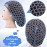 Giugu 3 Pieces Mesh Hair Net Rayon Crochet Hair Nets Knit Snood Hat Crocheted Sleep Cap (Black, Sky Blue, Pink)