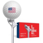 FLIGHTPATH Premium Golf Tees - Durable Plastic Golf Tees Designed to Enhance Golf Shot Distance & Precision - Robotically Tested to Reduce Ball Spin - USGA Approved Golf Equipment - (Pack of 8, 3.25)