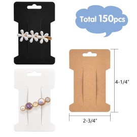 Coopay 150 Pieces Hair Clip Display Cards Hair Bow Holder Rectangle Barrettes Jewelry Accessories Display and Organizing, Multicolor Paper Cards, 4-1/4 x 2-3/4 Inches (Brown, White, Black) Coopay 150 Pieces Hair Clip Display Cards Hair Bow Holder Rectangle Barrettes Jewelry Accessories Display and Organizing, Multicolor Paper Cards, 4-1/4 x 2-3/4 Inches (Brown, White, Black)