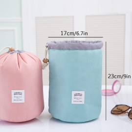 INVODA Makeup Bags Portable Drawstring Cosmetic Bag for Women Foldable Large Travel Toiletry Organizer Bag (Pink+Red+Green+Blue)