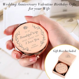 Java Wood Gifts for Wife to My Beautiful Wife Rose Gold Compact Makeup Mirror,I Love You Best Birthday Gift for Wife,Wedding Gifts,Gifts for Wife Romantic,Valentines Day Gifts for Wife Java Wood Gifts for Wife to My Beautiful Wife Rose Gold Compact Makeup Mirror,I Love You Best Birthday Gift for Wife,Wedding Gifts,Gifts for Wife Romantic,Valentines Day Gifts for Wife