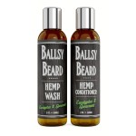 Ballsy Beard Wash Shampoo & Conditioner Set for Men 2 Piece Travel Size Hair Shampoo (Eucalyptus Spearmint, 2 oz)