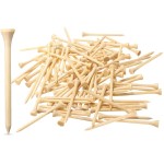 Dsenfurn 250 Pack Professional Bamboo Golf Tees 2-3/4 Inch - Stronger Than Wooden Golf Tees Biodegradable & Less Friction (Nature, 2-3/4)