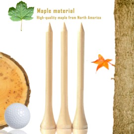 Dsenfurn 250 Pack Professional Bamboo Golf Tees 2-3/4 Inch - Stronger Than Wooden Golf Tees Biodegradable & Less Friction (Nature, 2-3/4)