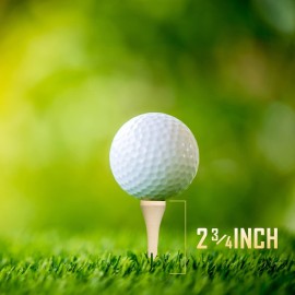 Dsenfurn 250 Pack Professional Bamboo Golf Tees 2-3/4 Inch - Stronger Than Wooden Golf Tees Biodegradable & Less Friction (Nature, 2-3/4)