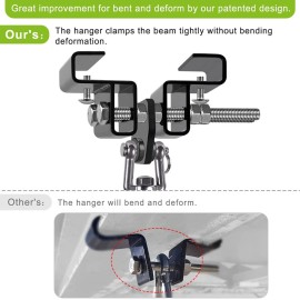 Dolibest Heavy Bag Mount, Punching Bag Hanger, I Beam Hanger, Heavy Bag Hanger for Punching Bag Accessories, Punching Bag Bracket, Beam Hanger with Swivel Hook, Ceiling Mount for Boxing Bag