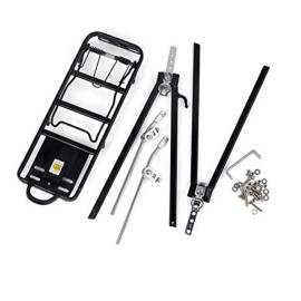 Bike Cargo Rack Cargo Universal Adjustable Bicycle Rear Luggage Touring Carrier Racks 55lbs Capacity Quick Release Mountain Road Bike Pannier Rack for 26-29 Frames