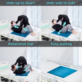 LOSCHEN Tubular Slide Sheet for Elderly Transfer, Sliding Draw Sheets to Assist Moving Elderly - for Cars, Vehicles, Wheelchairs and Bed Transfers - Hospitals & Home Care (Lake Blue, 28x28(72x72cm)) LOSCHEN Tubular Slide Sheet for Elderly Transfer, Sliding Draw Sheets to Assist Moving Elderly - for Cars, Vehicles, Wheelchairs and Bed Transfers - Hospitals & Home Care (Lake Blue, 28x28(72x72cm))