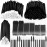 263 Pieces Disposable Makeup Applicators Kit, Includes 50 Disposable Eyeliner Brushes 100 Lipstick Applicators Lip Wands 112 Mascara Wands Eyelash Brush with Plastic Organizer Box