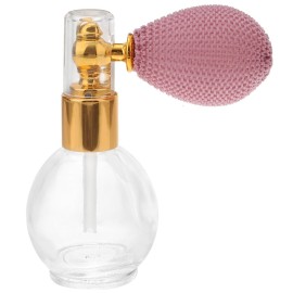 Beaupretty 10ml Vintage Perfume Bottle Mist Spray Bottle Empty Spray Bottle Short Spray Refillable Empty Glass Powder Bottle for Home Travel Golden