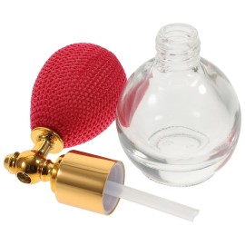 Beaupretty 10ml Vintage Perfume Bottle Mist Spray Bottle Empty Spray Bottle Short Spray Refillable Empty Glass Powder Bottle for Home Travel Golden