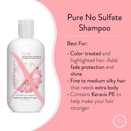 Strength x Beauty - Pure No Sulfate Shampoo - Deeply Cleansing Shampoo for Nourishing Healthy, Full-Bodied Hair - Sulfate-Free Vegan Formula w/Keravis PE (3.4 oz. travel | try me size)