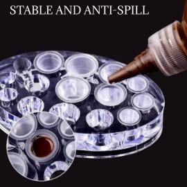 15 Holes Ink Cup Holder, Oval Acrylic Pigment Cup Stand Pigment Ink Cup Holder Stand Ink Container Accessories for Pigment Inks Cup 15 Holes Ink Cup Holder, Oval Acrylic Pigment Cup Stand Pigment Ink Cup Holder Stand Ink Container Accessories for Pigment Inks Cup
