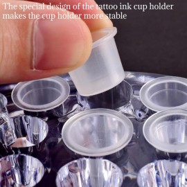15 Holes Ink Cup Holder, Oval Acrylic Pigment Cup Stand Pigment Ink Cup Holder Stand Ink Container Accessories for Pigment Inks Cup 15 Holes Ink Cup Holder, Oval Acrylic Pigment Cup Stand Pigment Ink Cup Holder Stand Ink Container Accessories for Pigment Inks Cup