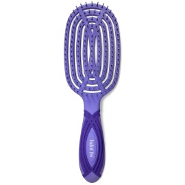 NuWay 4HAIR DoubleC PRO U.S. Patented Double Curved Detangling Brush is Hair Dryer Safe (Hyacinth) NuWay 4HAIR DoubleC PRO U.S. Patented Double Curved Detangling Brush is Hair Dryer Safe (Hyacinth)