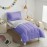 UOZZI BEDDING 4 Pieces Toddler Bedding Set Ultra Soft and Breathable Toddler Sheet Set - Includes Comforter, Flat Sheet, Fitted Sheet and Pillowcase - Purple & Gray