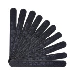 Allegro Combs 7 in. Nail Files Double Sided Wooden Emery Boards for Natural and Acrylic Grits 100,180, 120/240 USA. 10 Pcs. (180 Grit Black)