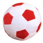 AOQI Plush Soccer Balls - Fluffy Stuffed Toy Soccer Ball Plush Pillow Soft Durable Stuff Soccerball Gift for Kids Boy Baby (Red - White,17.7inch/45cm)