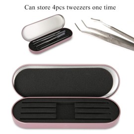 Eyelash Tweezer Case, Portable Tinplate Lash Eyebrow Tweezers Storage Holder Tool Box Makeup Tools Organizer for Women Girls, 6.9 x 2.4inch(Rose Red) Eyelash Tweezer Case, Portable Tinplate Lash Eyebrow Tweezers Storage Holder Tool Box Makeup Tools Organizer for Women Girls, 6.9 x 2.4inch(Rose Red)