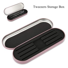 Eyelash Tweezer Case, Portable Tinplate Lash Eyebrow Tweezers Storage Holder Tool Box Makeup Tools Organizer for Women Girls, 6.9 x 2.4inch(Rose Red) Eyelash Tweezer Case, Portable Tinplate Lash Eyebrow Tweezers Storage Holder Tool Box Makeup Tools Organizer for Women Girls, 6.9 x 2.4inch(Rose Red)