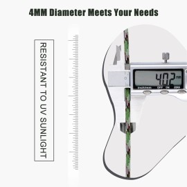 WEREWOLVES 650lb Paracord/Parachute Cord - 9 Strand Paracord Rope - 100\', 200\' Spools of Parachute Cord, Type III Paracord for Camping, Survival (Army Green Camo, 100 Feet)