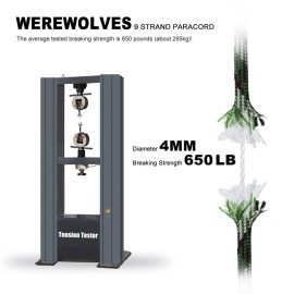 WEREWOLVES 650lb Paracord/Parachute Cord - 9 Strand Paracord Rope - 100\', 200\' Spools of Parachute Cord, Type III Paracord for Camping, Survival (Army Green Camo, 100 Feet)