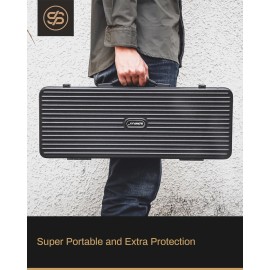 SLOWPLAY Poker Chip Case for Texas Holdem, 500 pcs of 39/40mm Poker Chips | High-end Carrying case Providing Full Protection, German Polycarbonate Shell, Super Portable & Sturdy