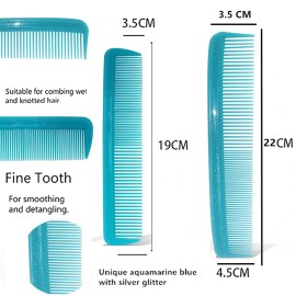 NuAngela Styling Comb Set - Cutting & Hair Trimming Comb with Different Tooth Widths, Perfect for Women & Men\'s Hair Dressing, Grooming & Barber Use