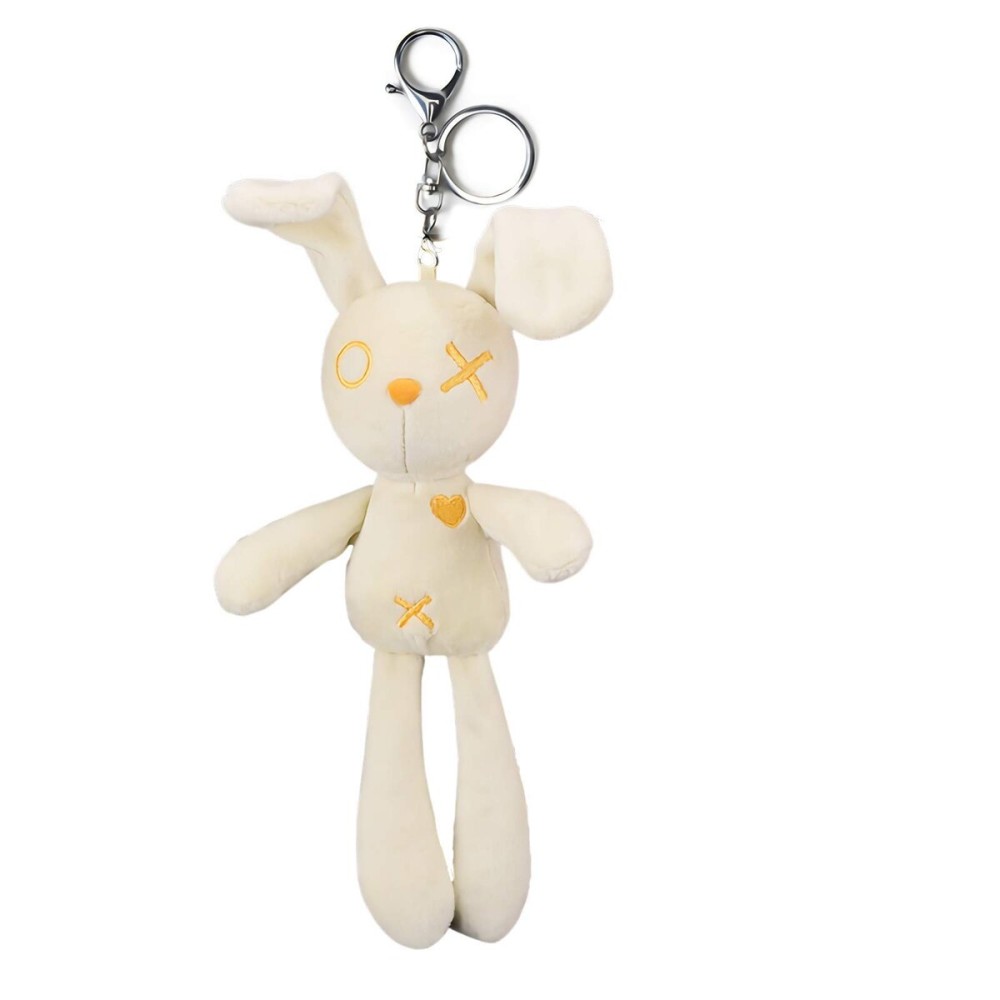 VICKYPOP Animal Plush Keychain Cute Rabbit Stuffed Toy and Interesting Backpack Doll Pendant for Friends (OX Rabbit)
