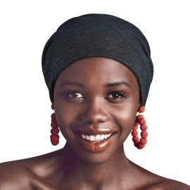 Satin Bonnet Silk Lined Sleep Cap Hair Cover Frizzy Hair Beanie Adjustable Slouchy Night Cap Dark Gray