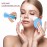 Loyim 120 Pieces Compressed Facial Sponge for Estheticians Face Makeup Removal Cleansing Sponge Pad Exfoliating Spa Wash Round Facial Cleansing Pads Supplies(Blue)
