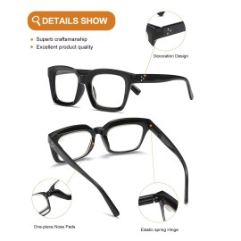 ZXYOO 3 Pack Oversize Square Design Reading Glasses for Women, Blue Light Blocking Reader ZXYOO 3 Pack Oversize Square Design Reading Glasses for Women, Blue Light Blocking Reader