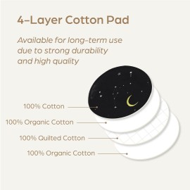 Handmade by AVO - 8 Reusable Pads, Makeup Remover, Quilted Organic Cotton Rounds, Pads Facial Rounds Fabric Pouch Laundry Bag (Star) Handmade by AVO - 8 Reusable Pads, Makeup Remover, Quilted Organic Cotton Rounds, Pads Facial Rounds Fabric Pouch Laundry Bag (Star)
